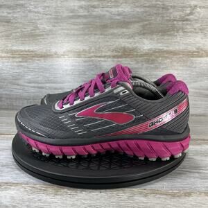 Brooks Women's Ghost 9 GTX Gore-Tex Gray Pink Waterproof Running Shoes Size 7.5